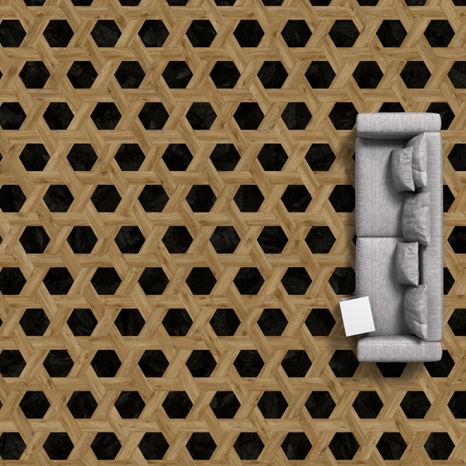  Topshots из Cерый, Черный, коричневый Wicker 267 из коллекции Moduleo Moods | Moduleo